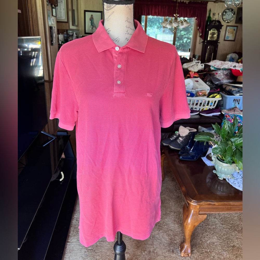 Men’s Vineyard Vines pink polo short sleeve shirt. - Picture 16 of 16